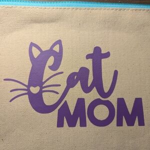 Purple Cat Mom Canvas Bag